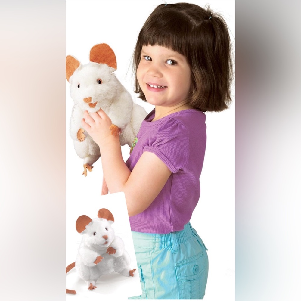 NWT Folkmanis Mouse Hand Puppet - set of 2!